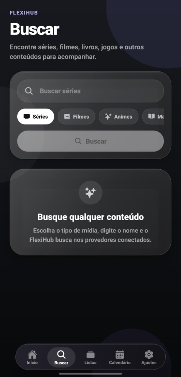 Tela Buscar do FlexiHub