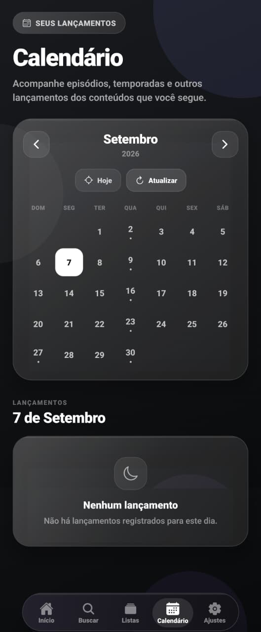 Tela Calendário do FlexiHub