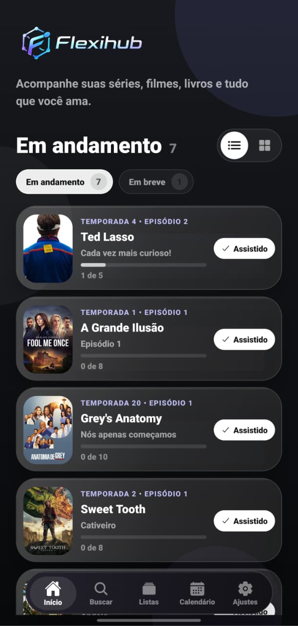 Tela inicial do FlexiHub